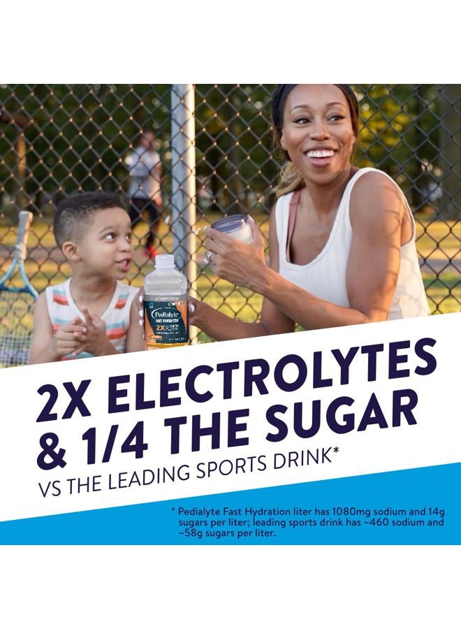 Pedialyte محلول الإلكتروليتات السريع للترطيب، برتقال، مشروب الترطيب، 33.8 أونصة سائلة (عبوة من 4) - Image 3